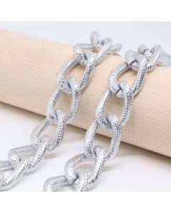 Aluminijumski lanac 18x12 mm, žica 3 mm - boja srebra ( 6020022 )