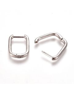 Alka za minđuše rodijum 15.5x11.5x2mm (L23461G)