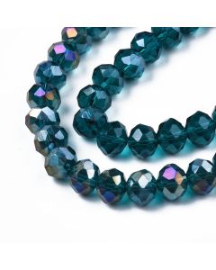 Brušeno staklo Rondele 8x6 mm ST100B25