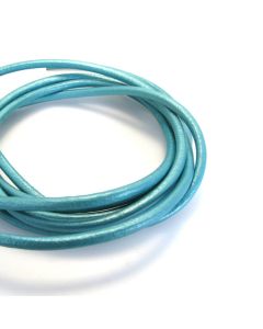 Prirodna koža 4 mm - boja metalik  petrolej ( 721102 )