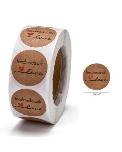 Samolepljive papirne nalepnice Hand Made, 25mm (G013)