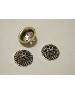 Metalne Kapice za perle 15mm, boja antik srebra (959K)