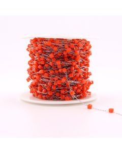 304 Stainless Steel Lanac 3x1mm, perla 2.5x2.5mm...SSL-23L29B-20m