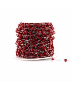 304 Stainless Steel Lanac 3x1mm, perla 2.5x2.5mm...SSL-23L29C-20m