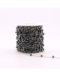 304 Stainless Steel Lanac 3x1mm, Hematit 3mm...SSL-23L33A-20m