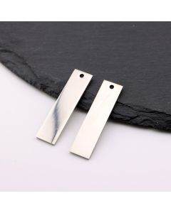 Stainless Steel privezak 10x40x1 mm, rupa 2mm (23SSK11B)