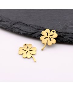 Stainless Steel privezak Gold 16 x 14 x 1 mm, rupa 2mm(23SSK10EG)