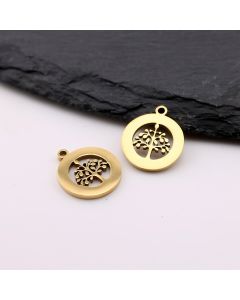 Stainless Steel privezak Gold 14 x 1 mm, rupa 2mm (23SSK10AG)