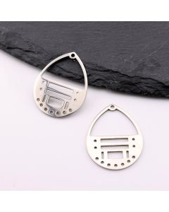 Stainless Steel privezak 22x29x1mm, rupa 2mm (23SSK12A)