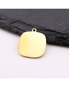 Stainless Steel privezak Gold 17x20 x1 mm, rupa 2mm (23SSK01CG)