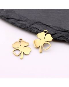 Stainless Steel privezak Gold 13x17x1mm, rupa 2mm (23SSK09BG)