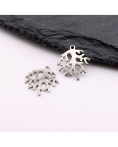 Stainless Steel privezak 12x15x1 mm, rupa 2mm (23SSK08A)