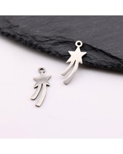 Stainless Steel privezak zvezda 20x7x1mm, rupa 2mm (23SSK15A)