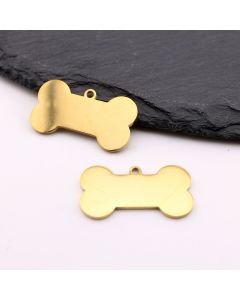 Stainless Steel privezak Gold 17x30x1 mm, rupa 2mm (23SSK14DG)