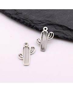 Stainless Steel privezak kaktus 18x10x1mm, rupa 2mm (23SSK16C)