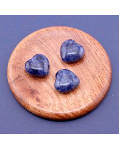 Privezak prirodni kamen Sodalit- Srce 20mm ...25KP03-A02