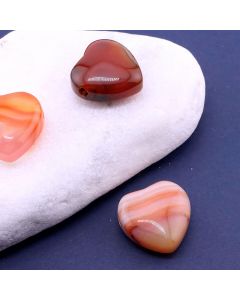Privezak prirodni kamen Ahat- Srce 20mm ...25KP03-A03