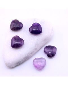 Privezak prirodni kamen Ametist- Srce 20mm ...25KP03-A04