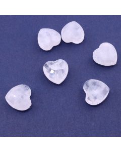 Privezak prirodni kamen Gorski Kristal - Srce Faset 12 mm ...25KP03-B02