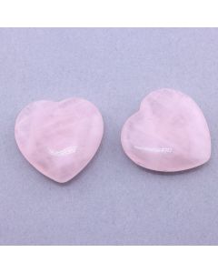 Privezak prirodni kamen Rozen Kvarc -Srce 35 mm ...25KP04-01