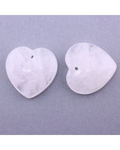 Privezak prirodni kamen Gorski Kristal -Srce 35 mm ...25KP04-02