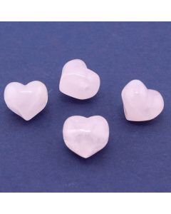 Privezak prirodni kamen Rozen Kvarc -Srce 12*13 mm ...25KP08-01B