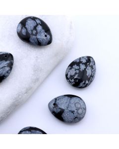 Privezak prirodni kamen Obsidijan -Suza 18*23 mm ...25KP05-07