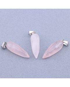 Privezak prirodni kamen  Rozen Kvarc - 22*8 mm ...25KP07-02