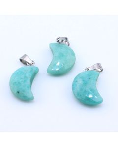 Privezak prirodni kamen Amazonit - Moon 10*16 mm Faset...25KP09-06