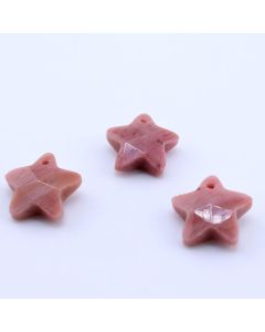Privezak prirodni kamen Rodonit  - Star 14*14 mm Faset...25KP10-03