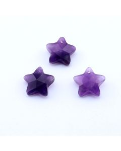 Privezak prirodni kamen  Ametist - Star 14*14 mm Faset...25KP10-06