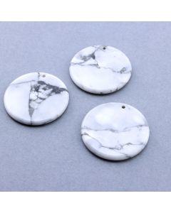 Privezak prirodni kamen Beli Howlite - 30*3 mm...25KP14-08