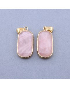 Privezak prirodni kamen Rozen Kvarc - 15*32*5 mm...25KP15-02