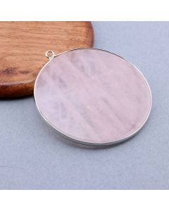 Privezak prirodni kamen Rozen Kvarc -  50*2 mm Silver...25KP19-01