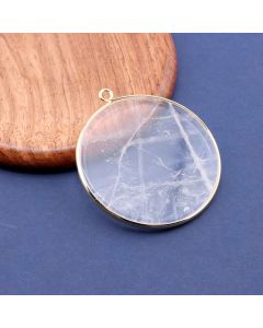 Privezak prirodni kamen Gorski Kristal-  40*2 mm Gold...25KP20-02