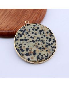 Privezak prirodni kamen Jaspis Dalmatinac-  40*2 mm Gold...25KP20-03