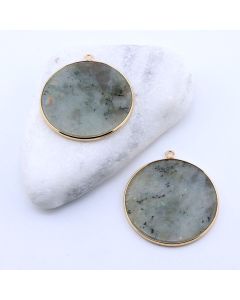 Privezak prirodni kamen Labradorit -  40*2 mm Gold...25KP20-05