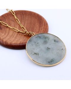 Privezak prirodni kamen Labraborit-  50*2 mm Gold...25KP21-06