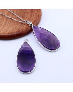 Privezak prirodni kamen Ametist-  21*45 mm Silver...25KP22-01