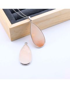 Privezak prirodni kamen Peach Kvarc-  21*45 mm Silver...25KP22-07