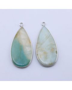 Privezak prirodni kamen Amazonit-  21*45 mm Silver...25KP22-09