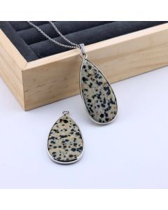 Privezak prirodni kamen Jaspis Dalmatinac-  21*45 mm Silver...25KP22-10