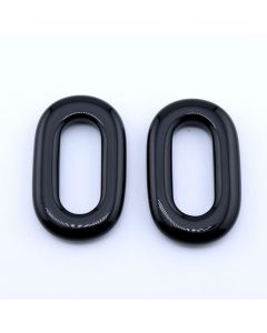 Konektor/Perla prirodni kamen Crni Ahat- 25*40*6 mm...25KP26-02