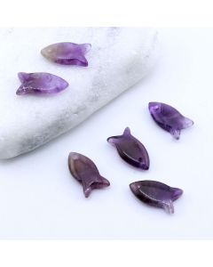 Privezak prirodni kamen Ametist -Fish 12*22 mm ...25KP29-01