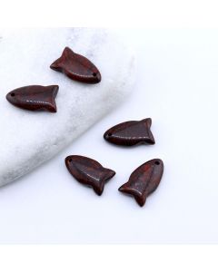 Privezak prirodni kamen Heliotrop -Fish 12*22 mm ...25KP29-05