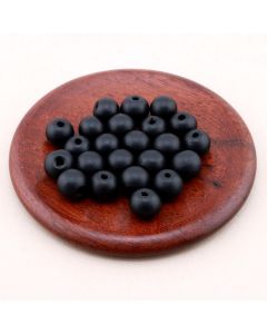 Bojene drvene perle crne  10*9 mm...23DP19C
