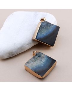 Privezak prirodni kamen Ahat sa legurom metala...23KP101