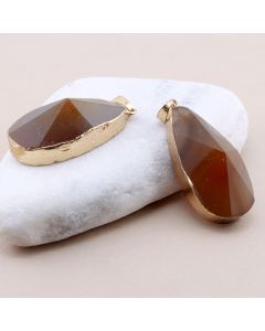 Privezak prirodni kamen Ahat sa legurom metala...23KP107