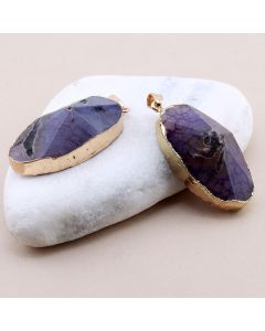 Privezak prirodni kamen Ahat sa legurom metala...23KP110