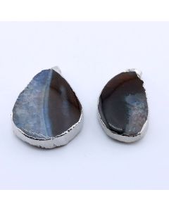 Privezak prirodni kamen Ahat sa legurom metala...23KP117